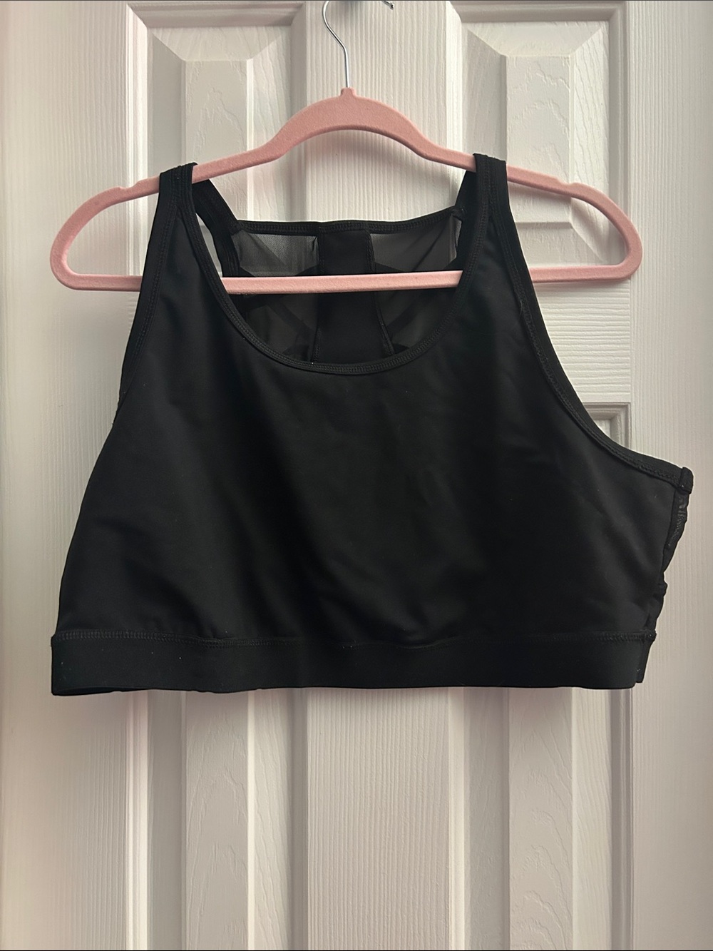 torrid Black High-Neck Mesh-Back Sports Bra